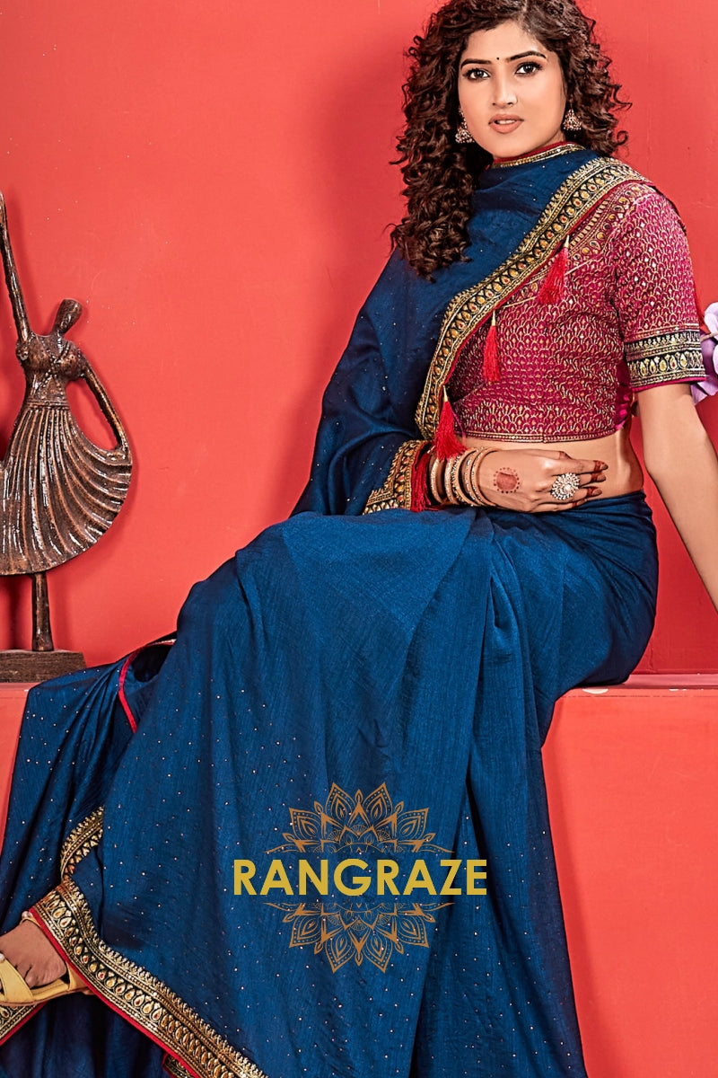 Sapphire Regal Grace Silk Saree