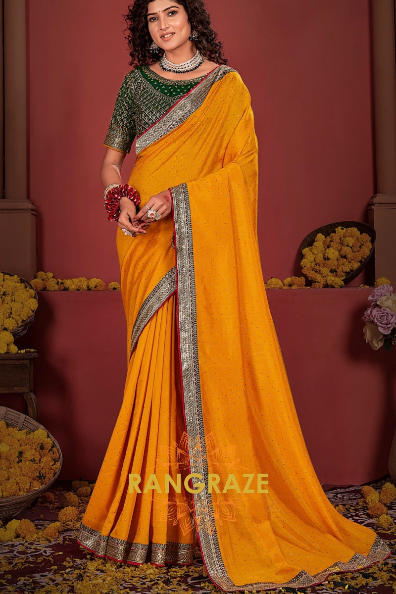 Golden Dawn Opulence Silk Saree