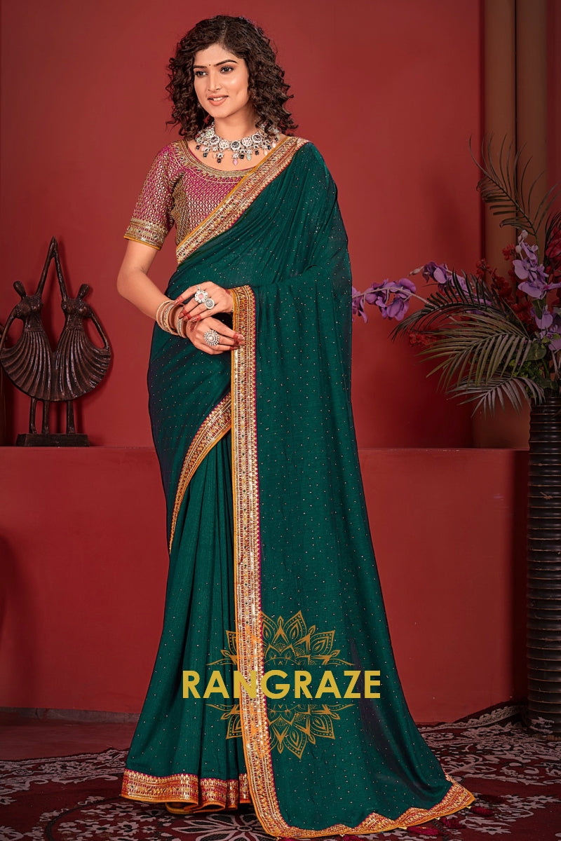 Emerald Enchantment Handloom Saree