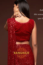 Ruby Glam Premium Georgette Designer Sequin Saree