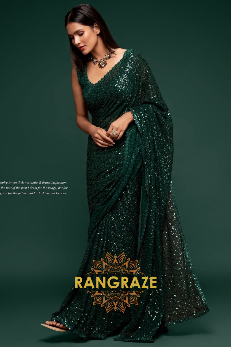 rangraze-emerald-glow-premium-georgette-designer-sequin-saree