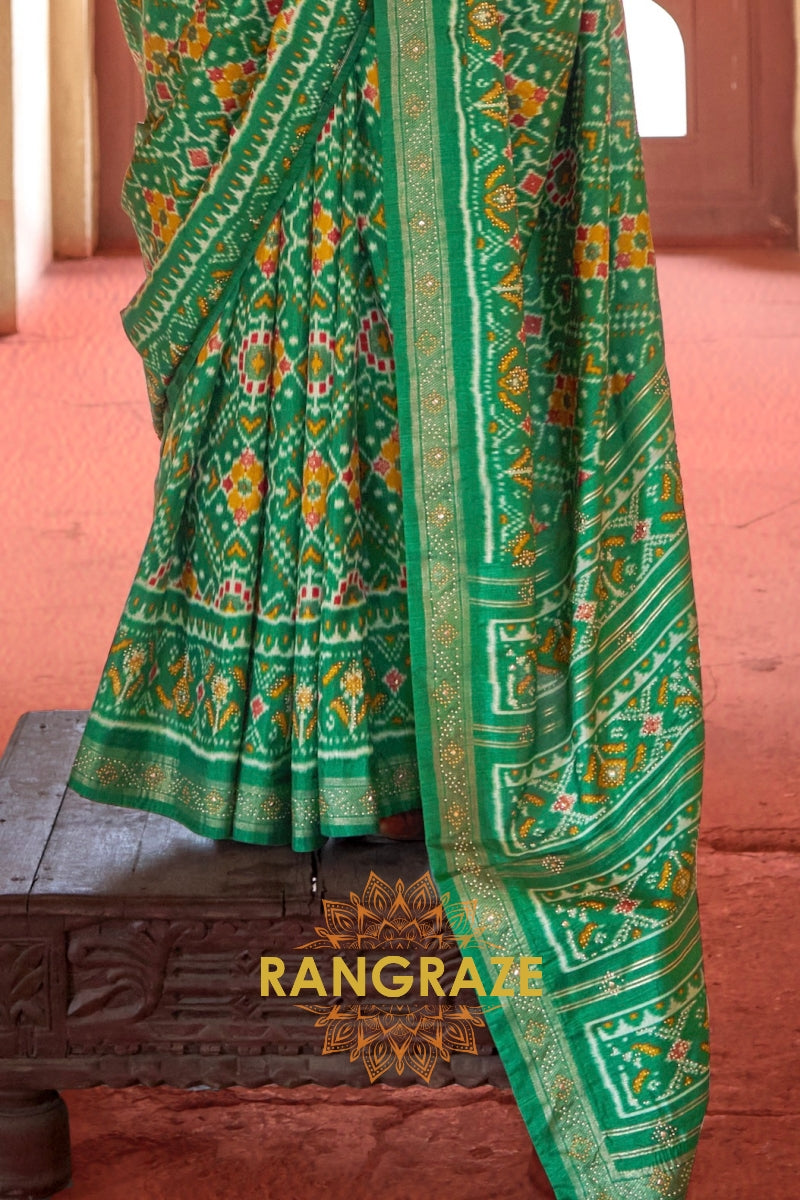 Emerald Heritage Patola Silk Saree