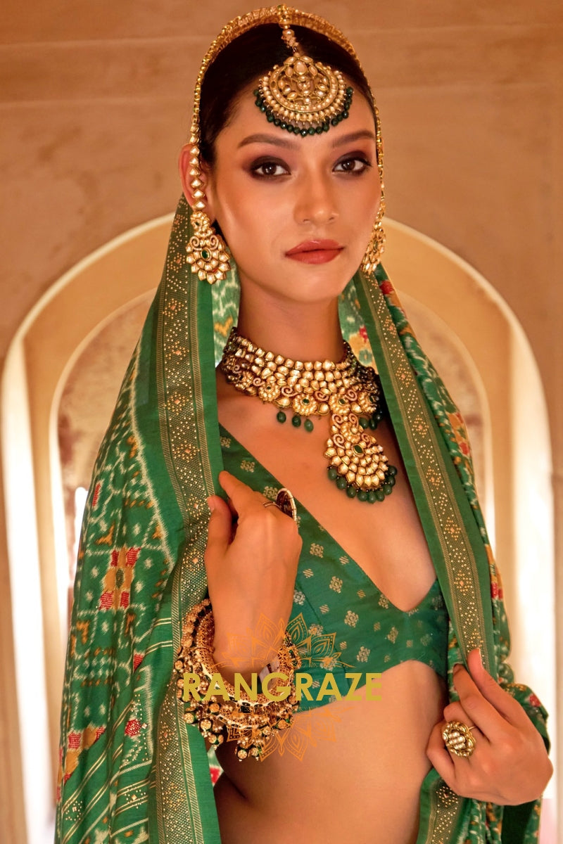 Emerald Heritage Patola Silk Saree