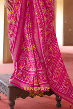 Rani Pink Royal Patola Silk Saree