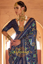Midnight Majesty Patola Silk Saree