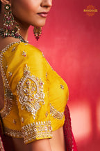 Pink Embroidered Silk Saree With Designer Border