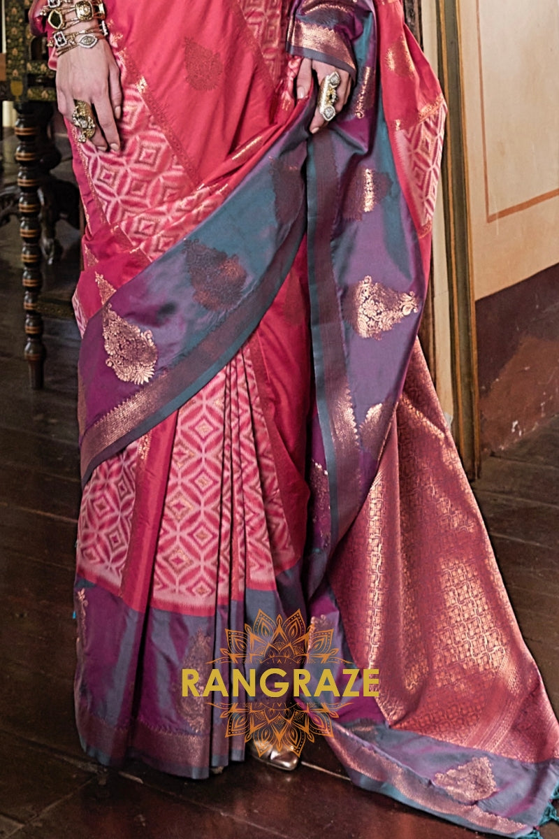 Crimson Heritage Pochampally Silk Saree