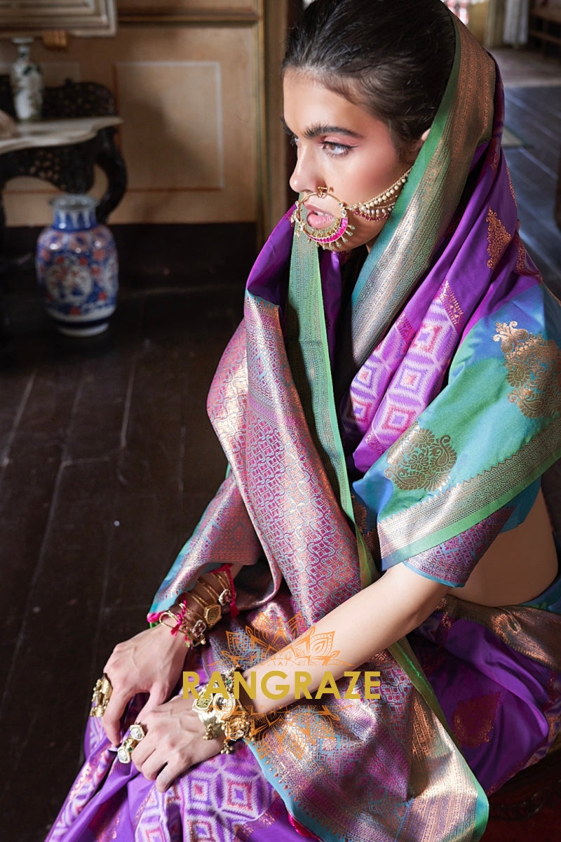 Mystic Bloom Pochampally Saree