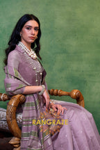 Lavender Mist Woven Cotton Silk Saree