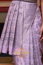 Lilac Purple Woven Kashmiri Cotton Silk Saree