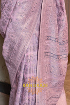 Sweet Purple Woven Kashmiri Cotton Silk Saree