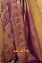 Twilight Purple Woven Kanjivaram Silk Saree