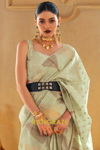 Light Green Charming Banarasi Woven Tissue Silk Saree