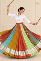 Satrangi Zari Bahaar Flare Skirt