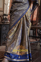 Imperial Indigo Tussar Saree