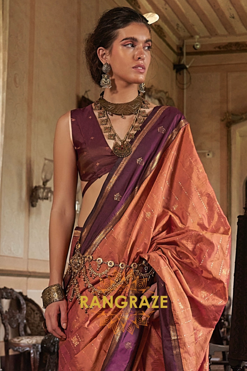 Rudra Flame Tussar Royale Saree