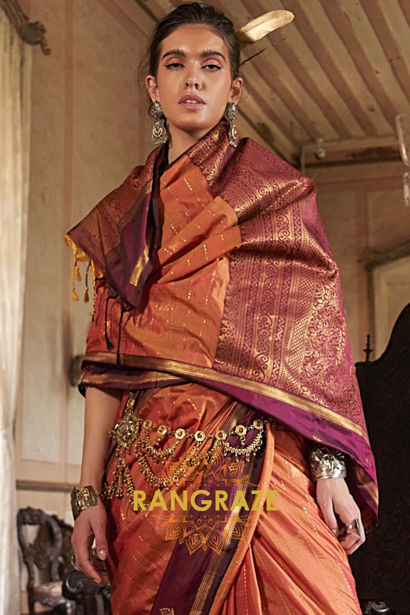 Rudra Flame Tussar Royale Saree