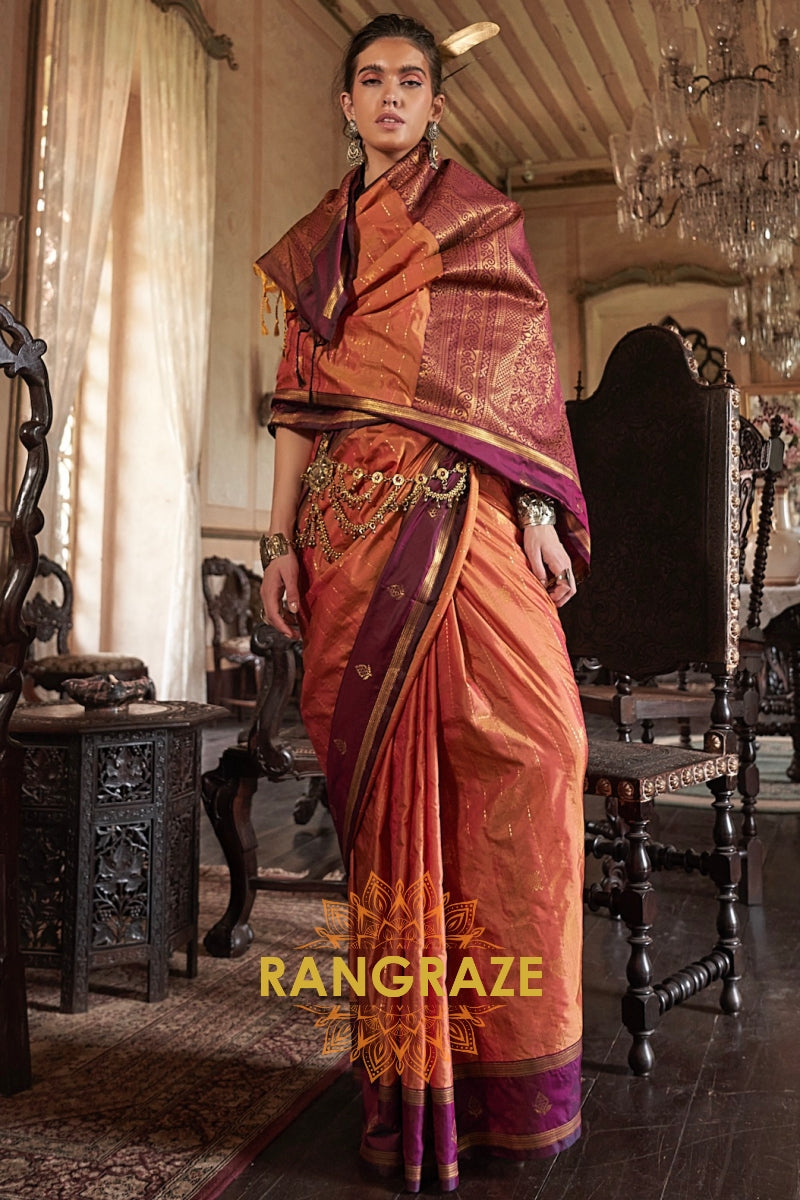 Rudra Flame Tussar Royale Saree
