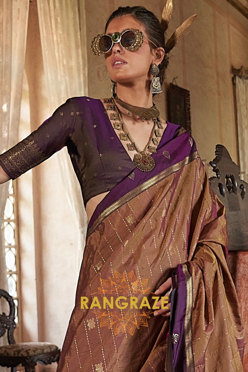 Royal Dusk Tussar Saree