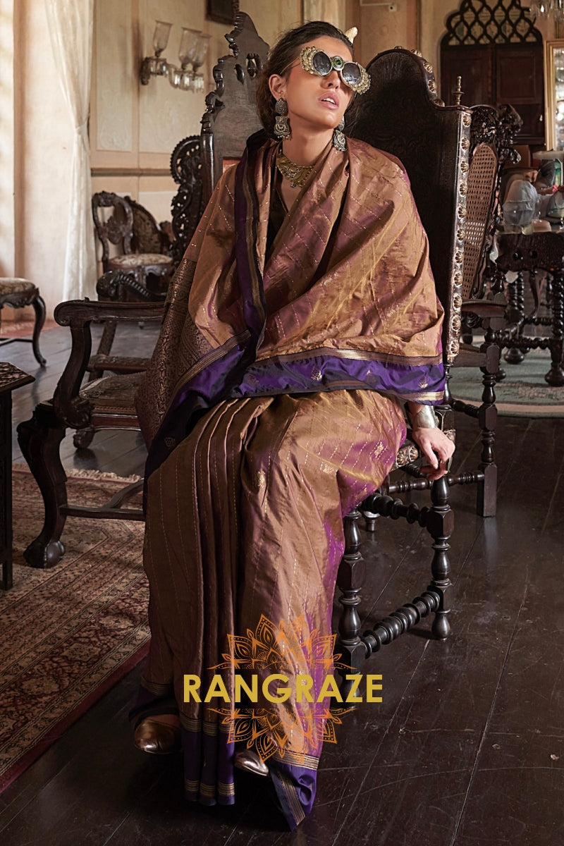 Royal Dusk Tussar Saree