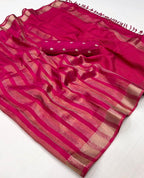 Pink Radiance Handloom Woven Banarasi Silk Saree