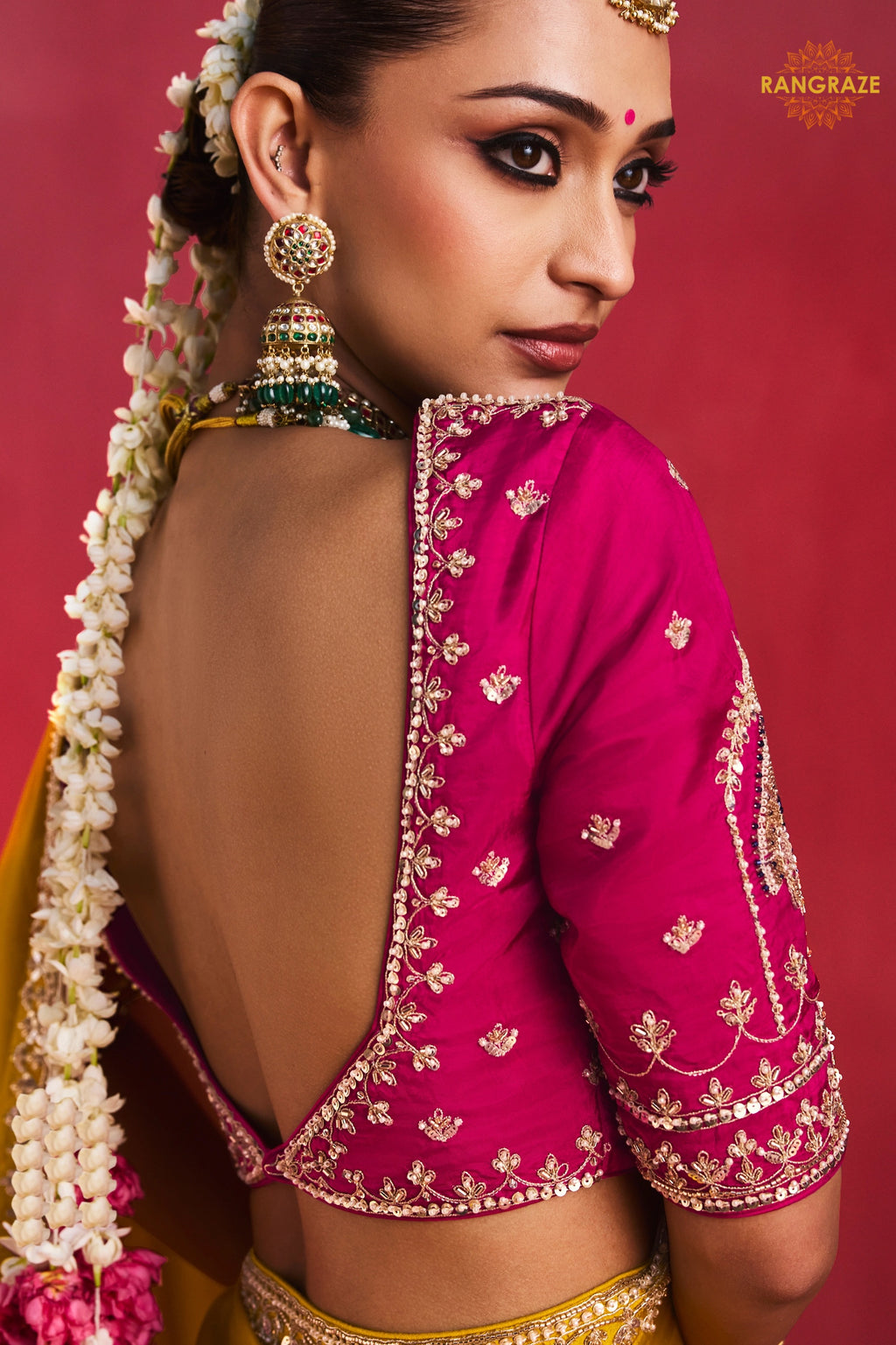 Yellow Embroidered Silk Saree With Designer Border