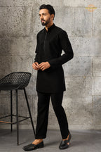 Black Bead Work Japanese Men Kurta Pajama