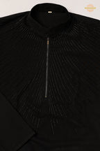Black Bead Work Japanese Men Kurta Pajama