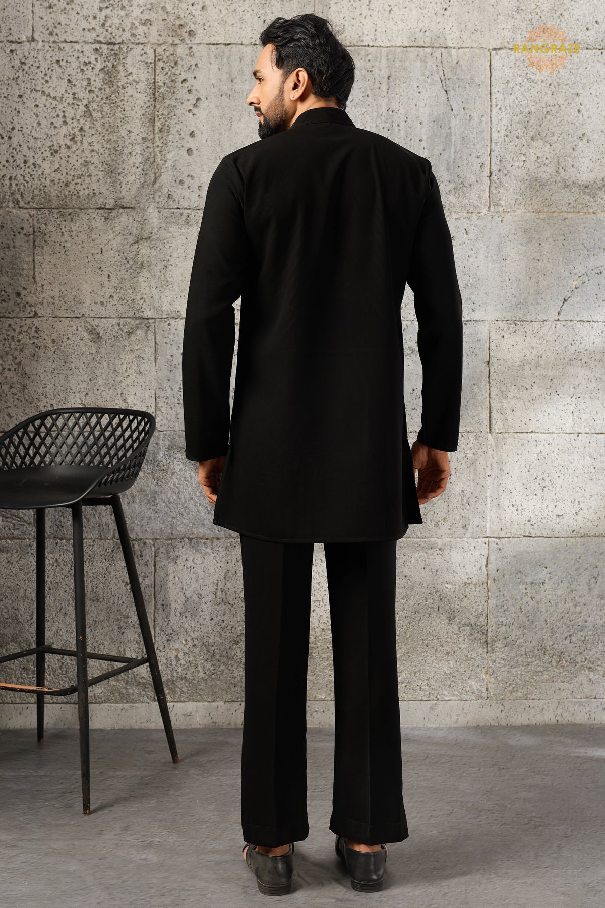 Black Bead Work Japanese Men Kurta Pajama