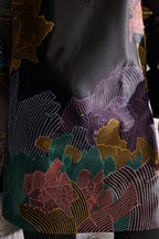 Black Embroidered Silk Men Kurta Pajama