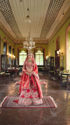 Vermilion Royale Bridal Silk Lehenga